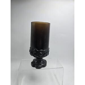 Vintage Tiffin Franciscan Madeira Smoke Brown 6⅝" Pedestal Glass